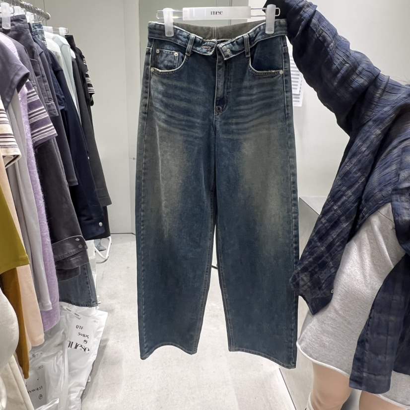 NUESE韓國直郵女士新品職業時尚熱賣26春夏休閑推薦牛仔褲NUESE牛仔褲