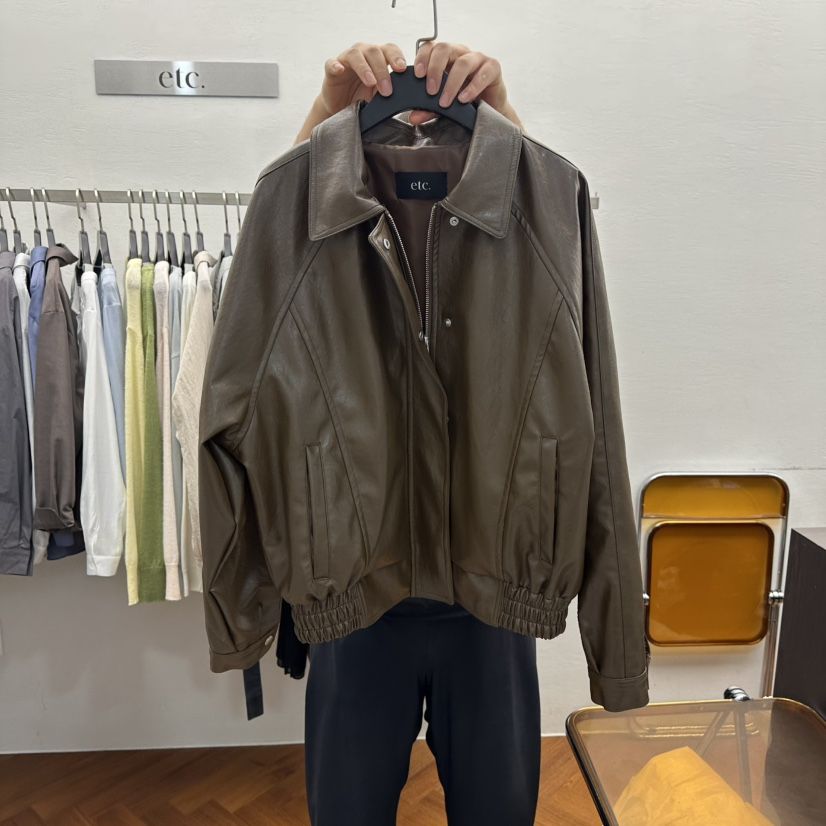 MOANA東大門直郵女士新款26春夏時尚真品人氣職業皮衣皮革MOANA/ETC皮衣