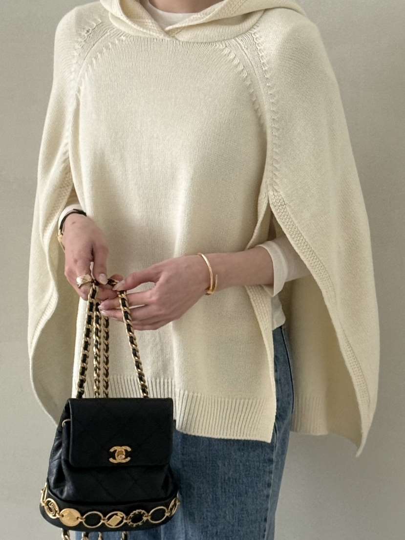 DEMAR東大門直郵女士新品時尚真品休閑熱賣針織衫斗篷兜帽DEMAR針織衫