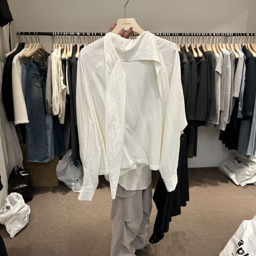 LE BUTTER東大門直郵女裝新款推薦熱賣職業休閑襯衫蕾絲衫LE BUTTER襯衫/蕾絲衫