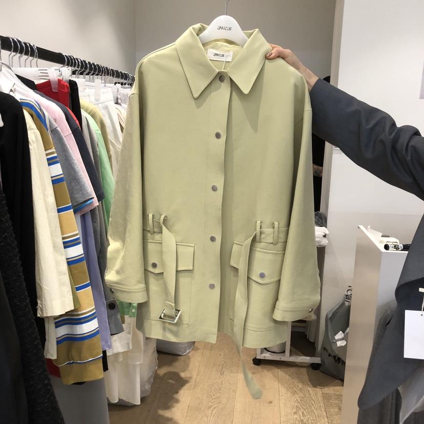 RUMIRU/AWEAR東大門代購女士新款休閑26春夏人氣夾克含腰帶awear/RUMIRU夾克