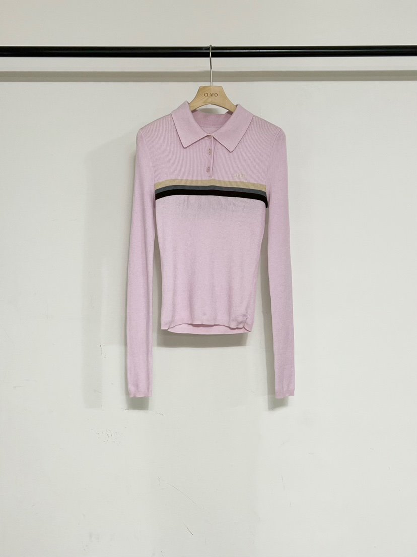 CLAFO東大門代購女裝新品休閑推薦職業26春夏針織衫單排扣CLAFO針織衫