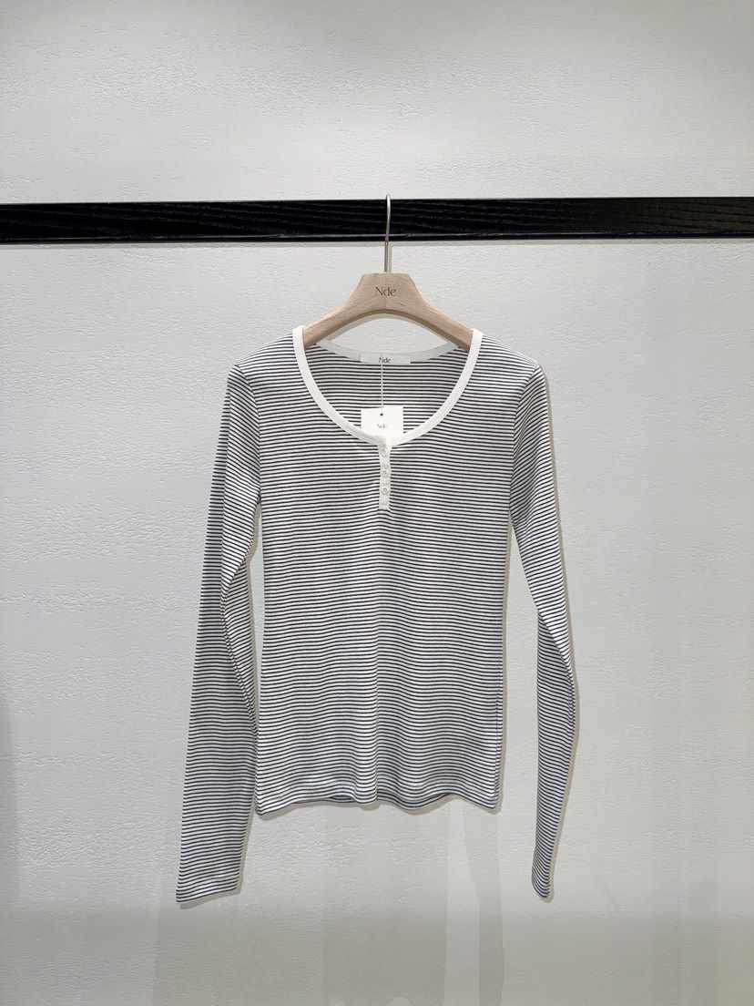 NDE東大門代購女裝新款26春夏休閑真品推薦人氣長袖T恤圓領BOHEME_NDE長袖T恤