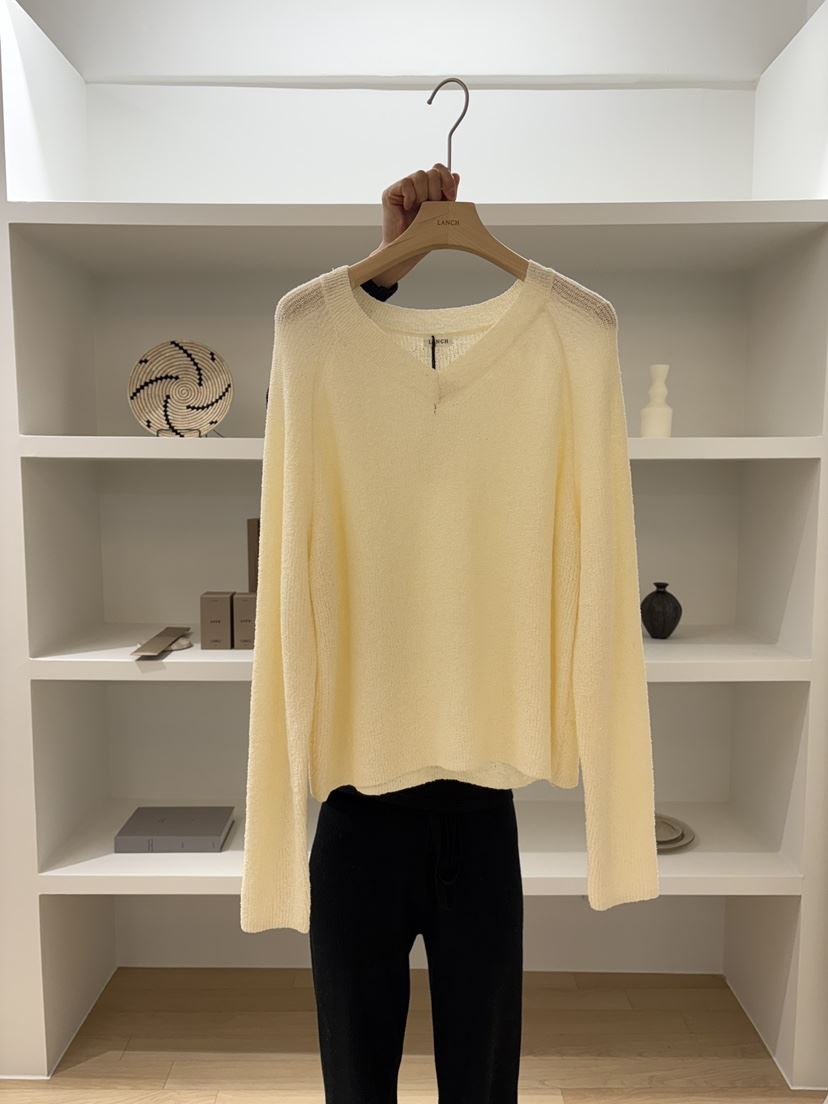 LANCH東大門代購女士新品人氣時尚26春夏熱賣真品針織衫V領LANCH針織衫
