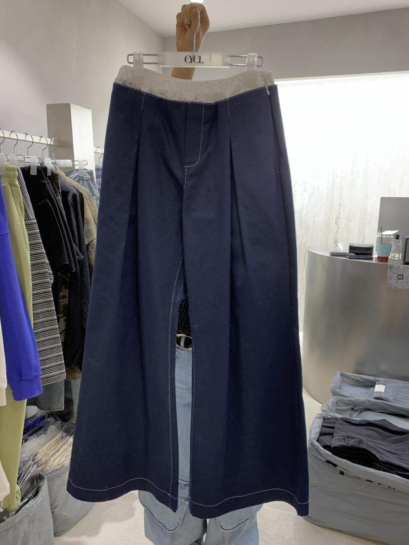 EYEL東大門直郵女士新品26春夏休閑人氣推薦職業休閑褲蕾絲EYEL休閑褲