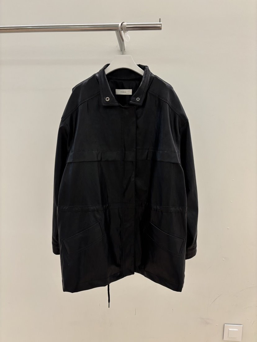 PEBBLE東大門代購女裝新品推薦休閑熱賣職業人氣皮衣皮革PEBBLE皮衣