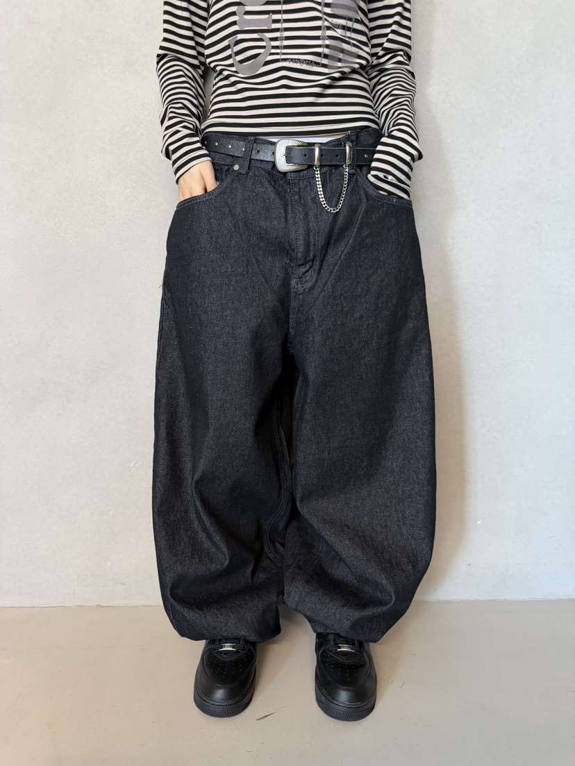 SEEOT韓國直郵女裝新品時尚職業真品推薦牛仔褲男女同款貼花SEEOT牛仔褲