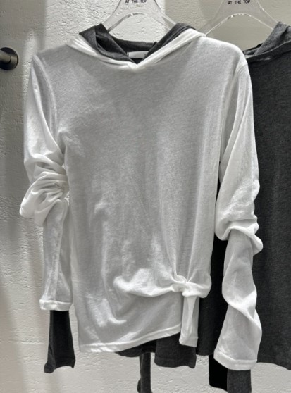 JOA東大門實拍女裝新品26春夏時尚長袖T恤連帽衫修身棉質JOA長袖T恤