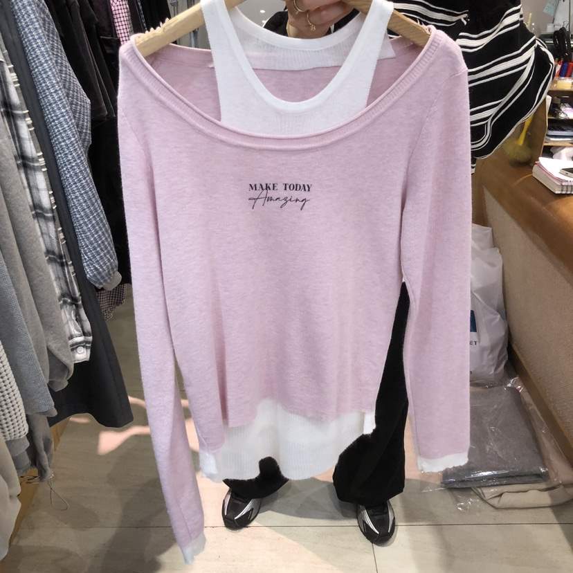 BLACKFRIDAY東大門直郵女士新款職業熱賣時尚26春夏長袖T恤棉BLACK FRIDAY長袖T恤