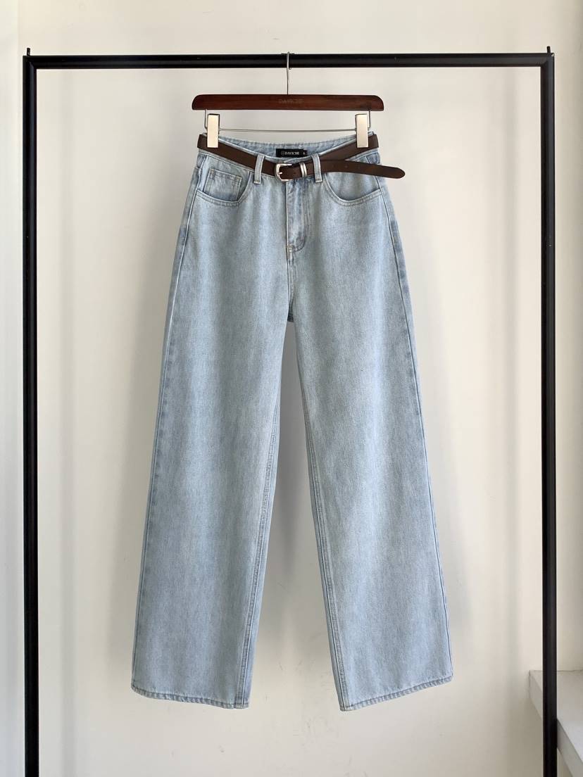 DAVICHI/D.SECOND韓國代購女士新品時尚牛仔褲含隨機腰帶DAVICHI/D.SECOND牛仔褲