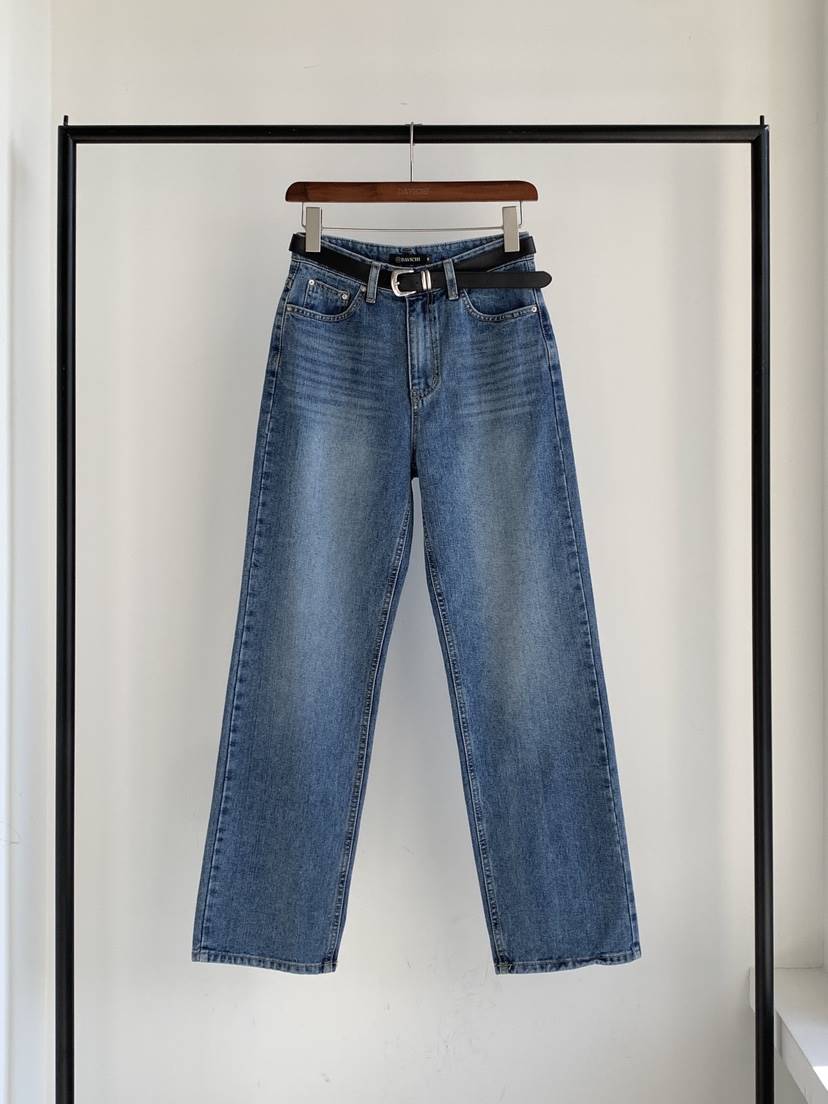 DAVICHI/D.SECOND韓國直郵女裝新款推薦牛仔褲含隨機腰帶DAVICHI/D.SECOND牛仔褲