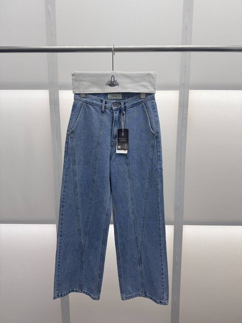 MILUI東大門實拍女裝新品職業推薦26春夏人氣熱賣時尚牛仔褲MILUI牛仔褲