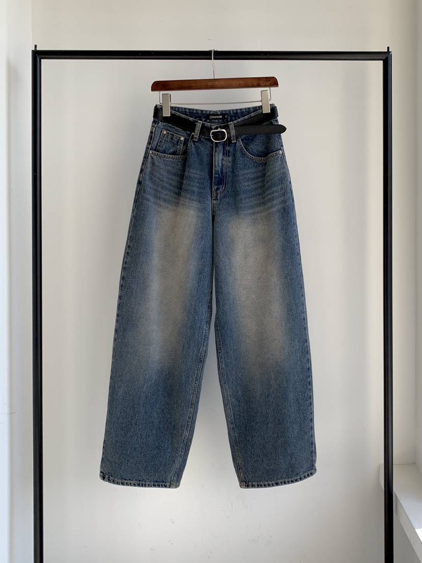 DAVICHI/D.SECOND東大門代購女士新品熱賣牛仔褲含隨機腰帶DAVICHI/D.SECOND牛仔褲