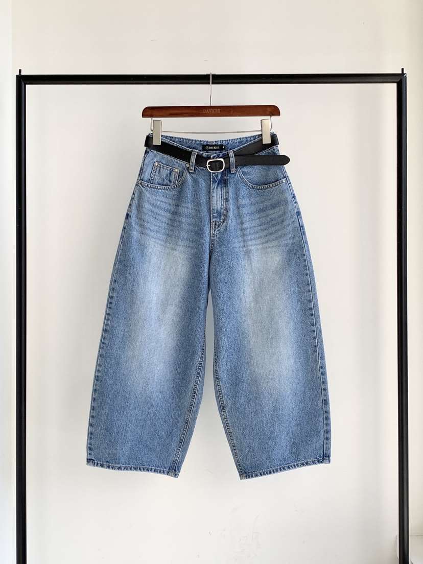 DAVICHI/D.SECOND東大門實拍女裝新品人氣牛仔褲含隨機腰帶DAVICHI/D.SECOND牛仔褲