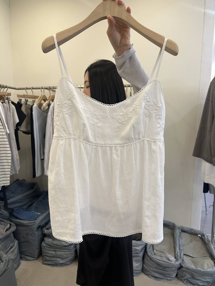 MONDAYMORING東大門直郵女士新品休閑推薦人氣吊帶背心刺繡MONDAYMORING吊帶/背心