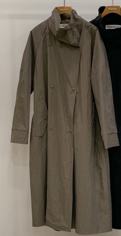 PARIS MATCH東大門直郵女裝新款職業熱賣休閑時尚長款風衣PARIS MATCH長款風衣
