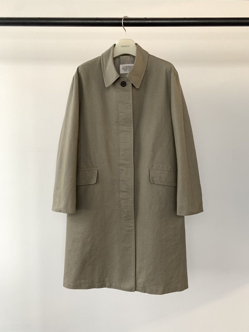 UNDERSON韓國代購女士新品休閑職業真品時尚長款風衣水洗UNDERSON長款風衣