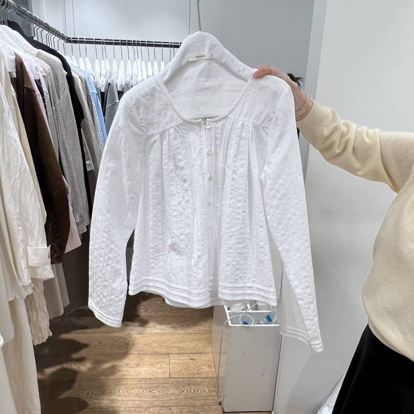 VERVEINE韓國代購女裝新品休閑職業26春夏襯衫蕾絲衫蕾絲VERVEINE襯衫/蕾絲衫