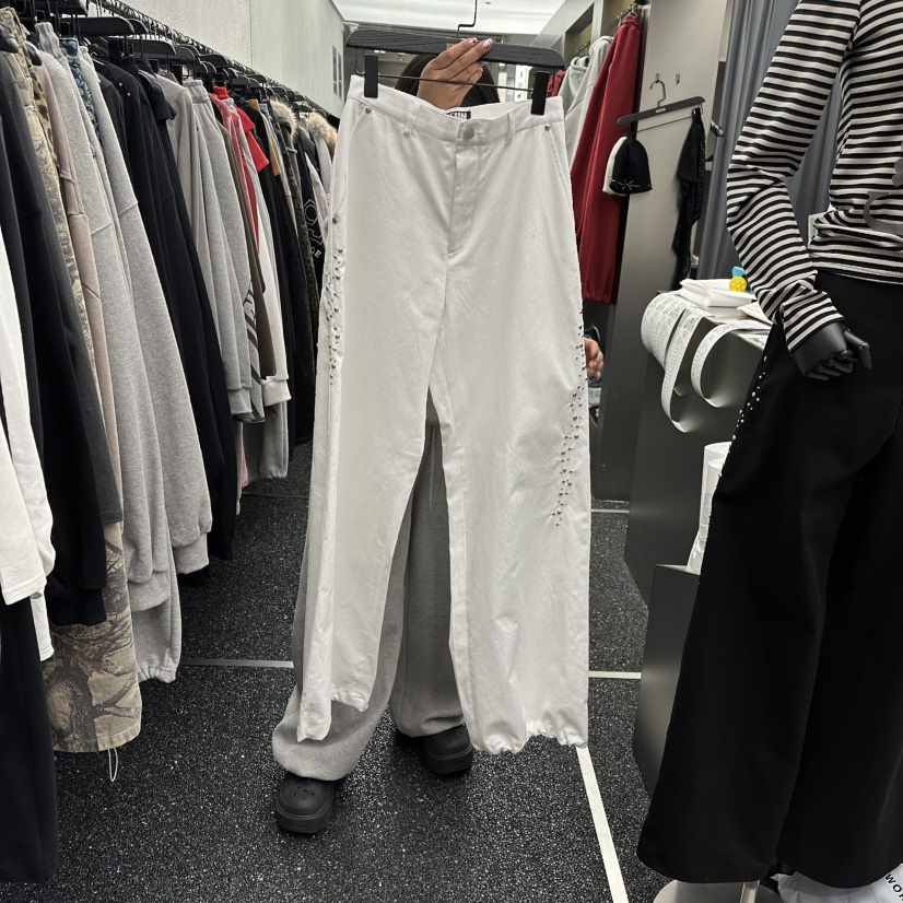 NUEUN東大門實拍女士新品時尚推薦熱賣休閑職業休閑褲棉質NUEUN/SEEOT休閑褲