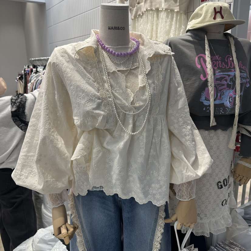 MARI CO東大門實拍女士新品推薦真品職業時尚襯衫蕾絲衫MARI CO襯衫/蕾絲衫