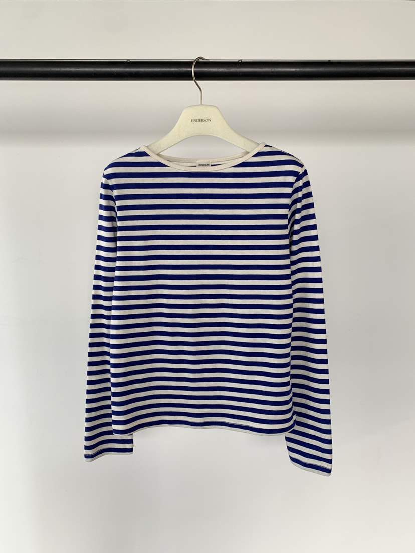 UNDERSON東大門直郵女士新品時尚真品休閑熱賣長袖T恤船領UNDERSON長袖T恤