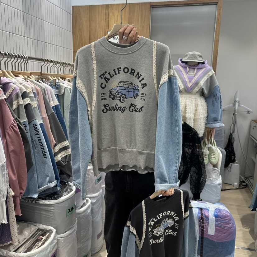 MARI CO東大門代購女士新品推薦真品時尚人氣衛衣假兩件MARI CO衛衣