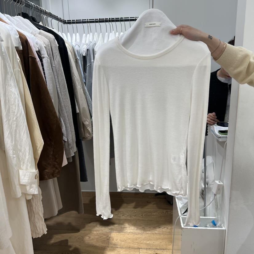 VERVEINE韓國直郵女士新款熱賣26春夏時尚職業長袖T恤圓領VERVEINE長袖T恤