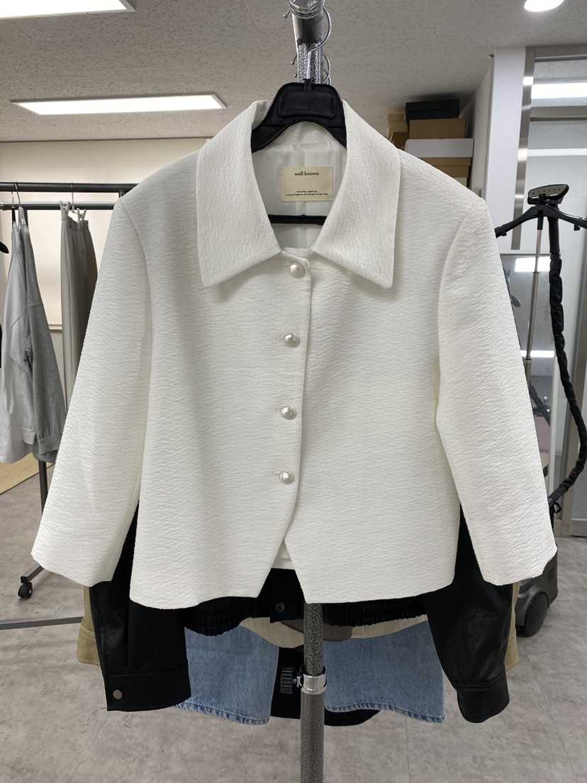 BANEL/WELL KNOWN韓國代購女士新款26春夏推薦夾克粗花呢BANEL/WELL KNOWN夾克