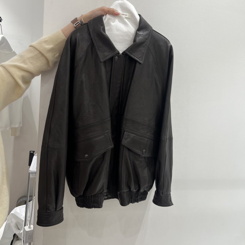 VERVEINE東大門直郵女士新款職業推薦時尚熱賣夾克水洗羊皮VERVEINE夾克
