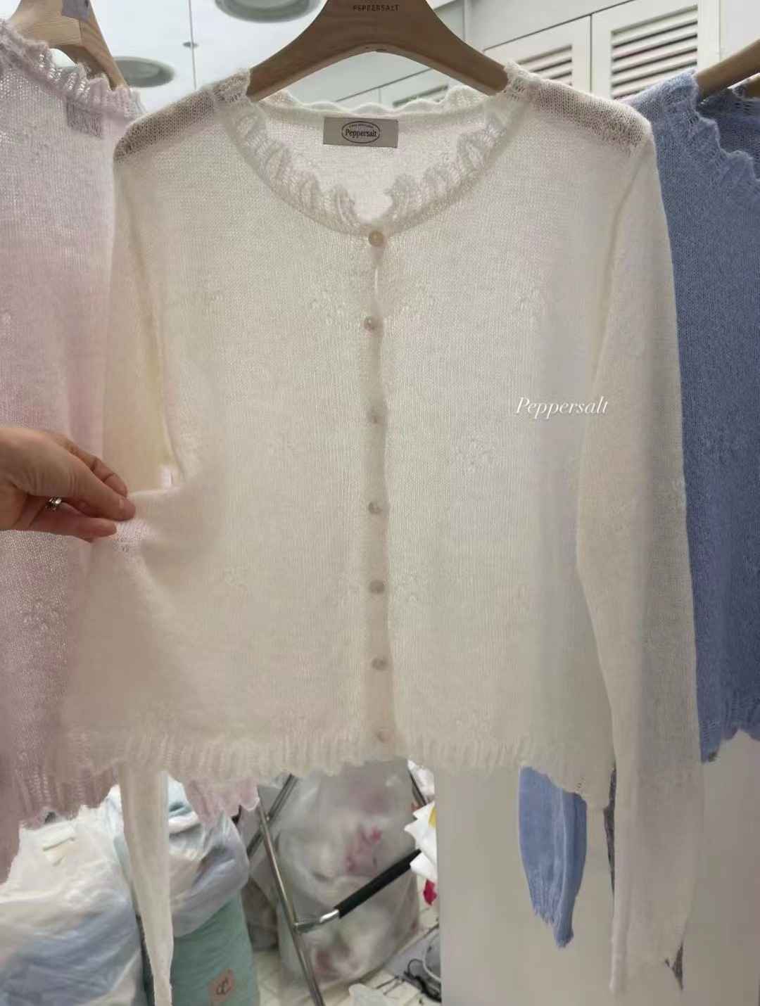 PEPPER 페페韓國直郵女士新品時尚休閑26春夏真品針織衫PEPPER-SEOUL針織衫