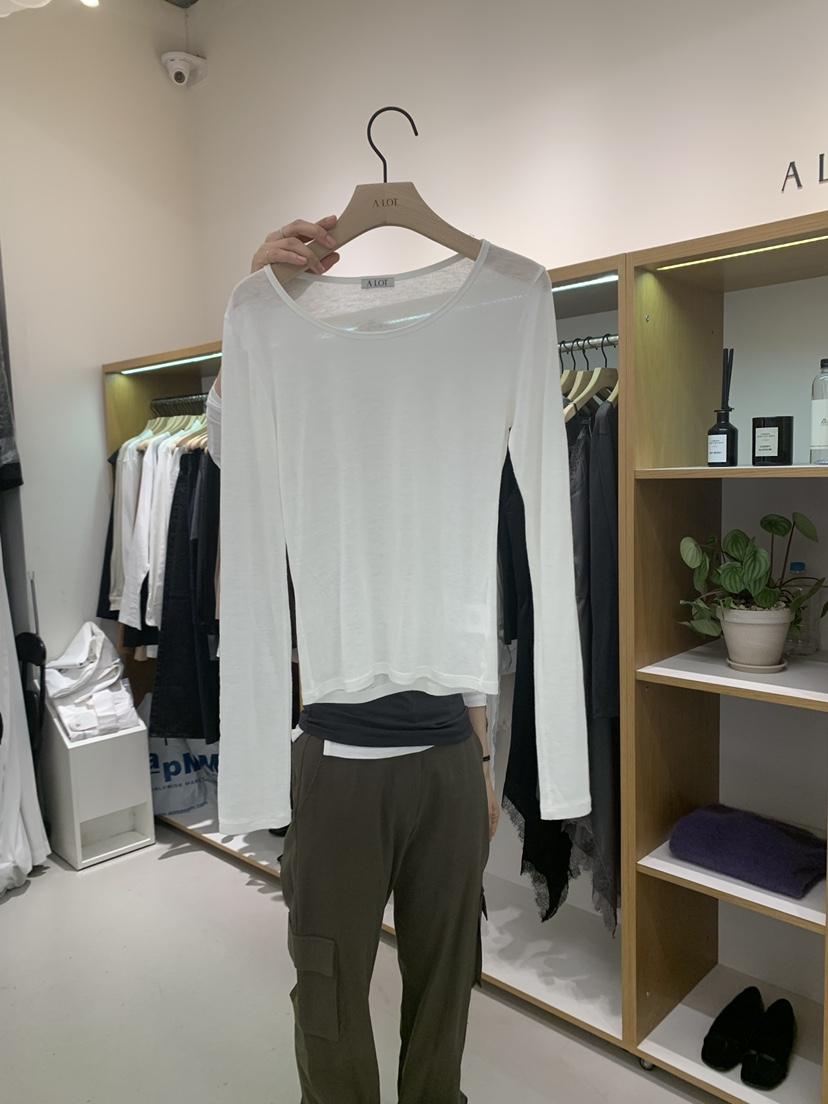 ALOT韓國直郵女士新款休閑推薦熱賣時尚職業長袖T恤不含內搭A LOT長袖T恤