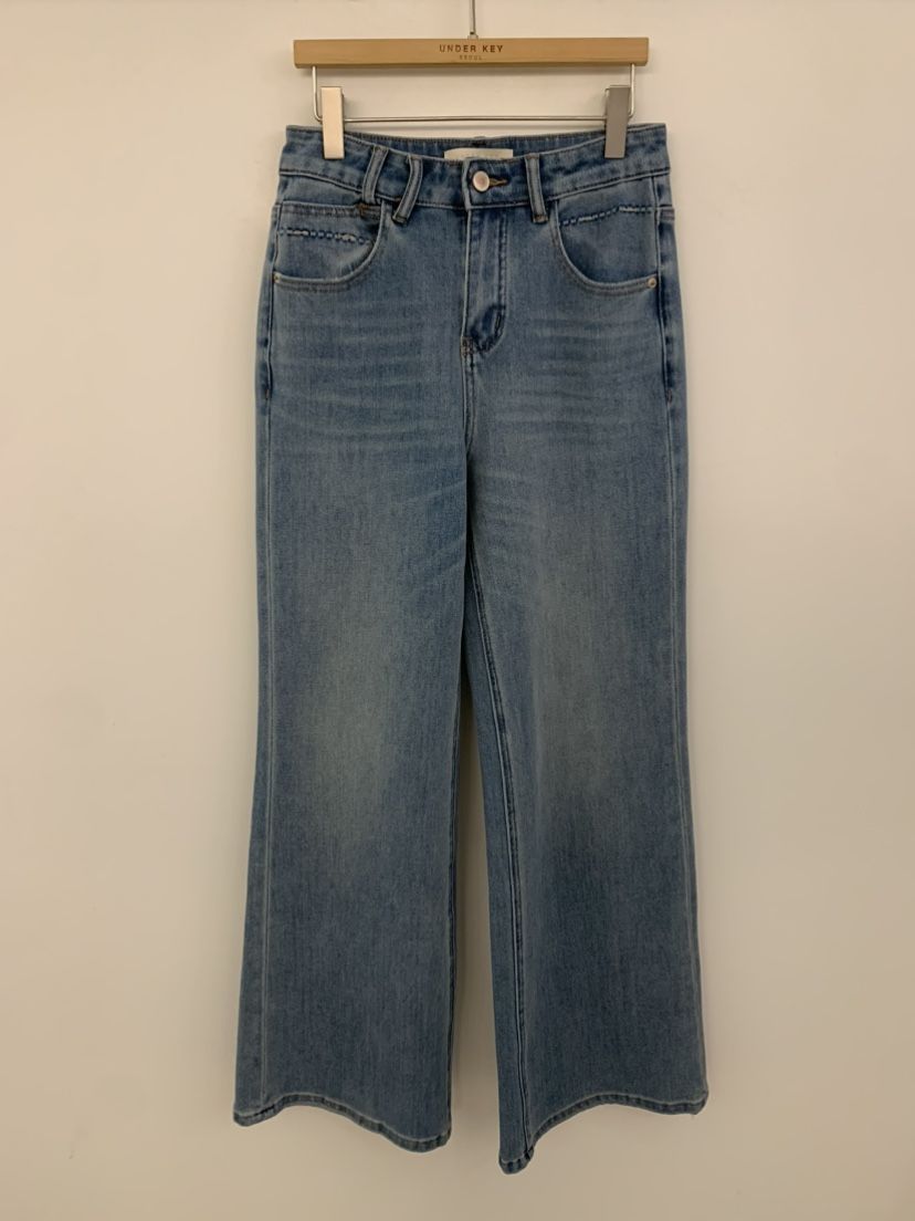 UNDER KEY東大門實拍女士新款26春季推薦職業休閑牛仔褲UNDER KEY牛仔褲