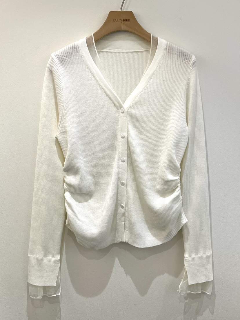 OBSESS韓國代購女士新品熱賣休閑人氣推薦針織衫雪紡褶皺OBSESS/EARLY BIRD針織衫