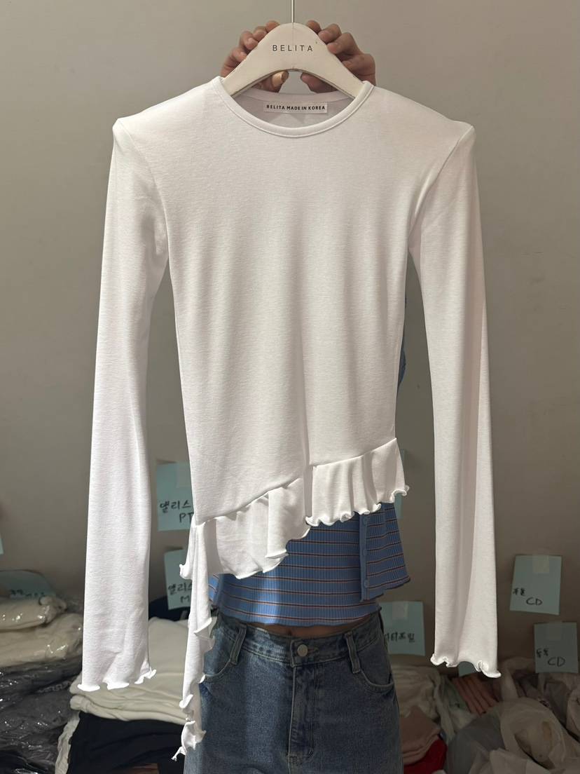 BELITA-L韓國直郵女裝新品26春季熱賣人氣休閑時尚長袖T恤BELITA-L長袖T恤