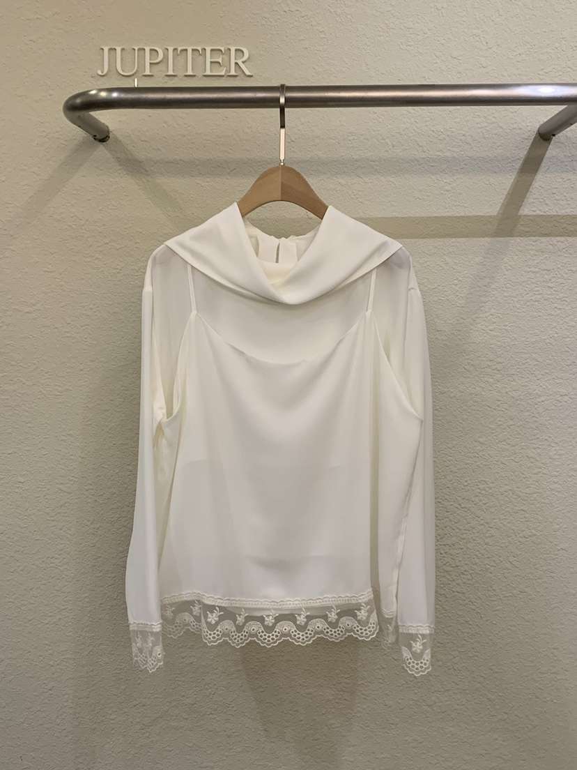JUPITER東大門直郵女裝新品推薦職業襯衫蕾絲衫假兩件雙層JUPITER襯衫/蕾絲衫