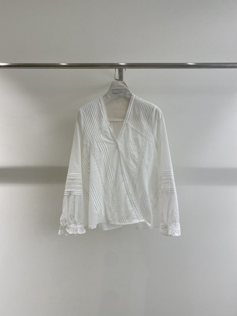 1968東大門直郵女裝新品真品熱賣職業推薦26春夏襯衫蕾絲衫V領1968/YEOUYA襯衫/蕾絲衫