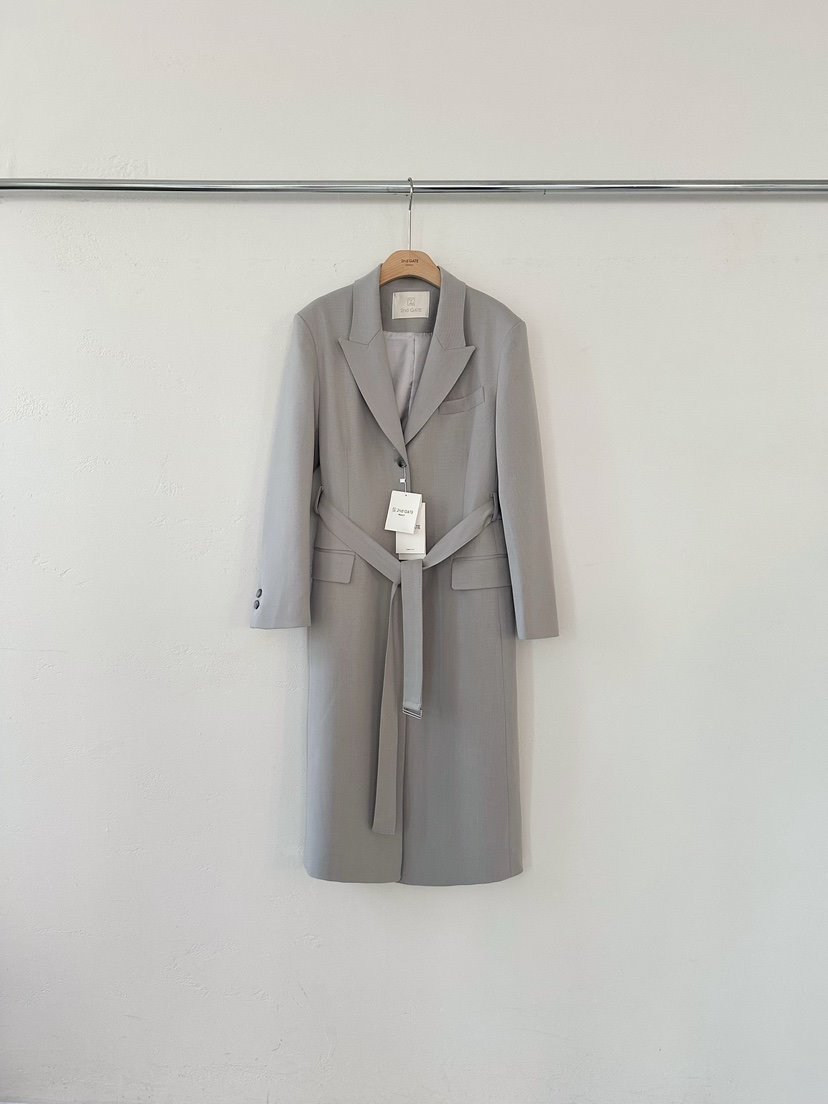 2ND GATE東大門代購女士新品職業26春夏推薦長款風衣含腰帶2ND GATE長款風衣