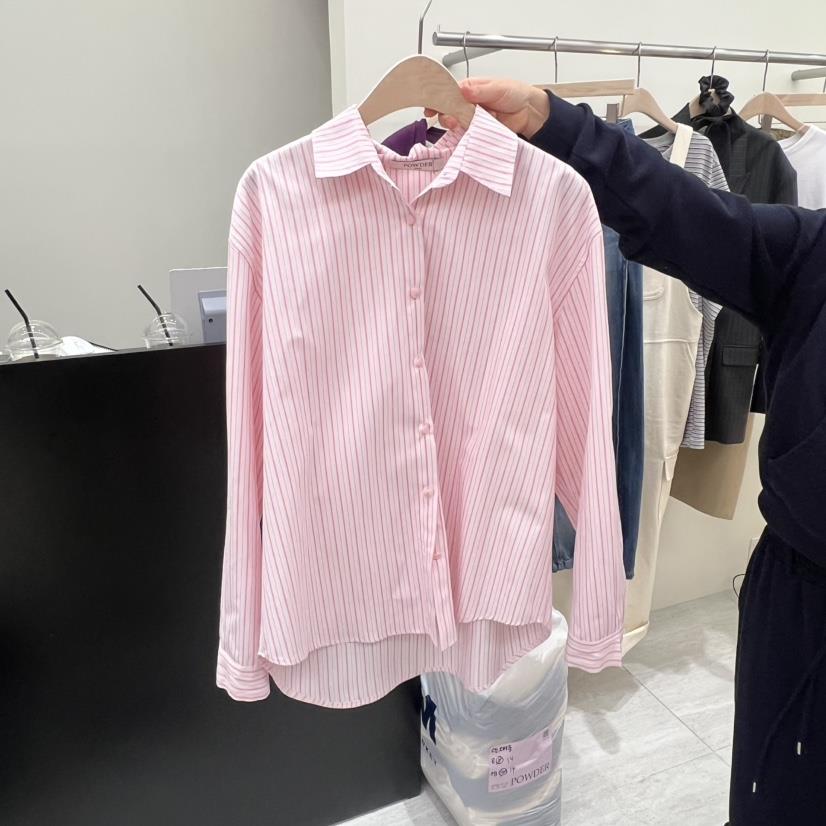 POWDER韓國代購女裝新款推薦人氣職業休閑熱賣襯衫蕾絲衫POWDER襯衫/蕾絲衫