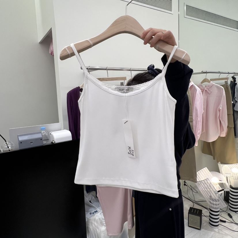 POWDER東大門實拍女士新品熱賣人氣推薦休閑26春夏吊帶背心POWDER吊帶/背心