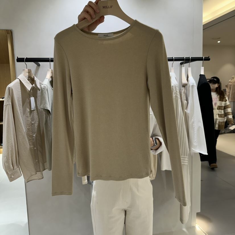 MILLIF東大門代購女士新品時尚真品職業26春夏熱賣長袖T恤MILLIF長袖T恤