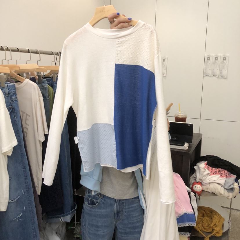 DOHWAJI韓國代購女裝新品時尚真品人氣推薦職業長袖T恤亞麻DOHWAJI長袖T恤