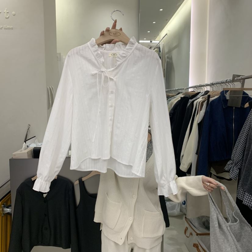 TAKE YOUE TIME韓國直郵女士新款推薦時尚襯衫蕾絲衫鏤空TAKE YOUE TIME襯衫/蕾絲衫