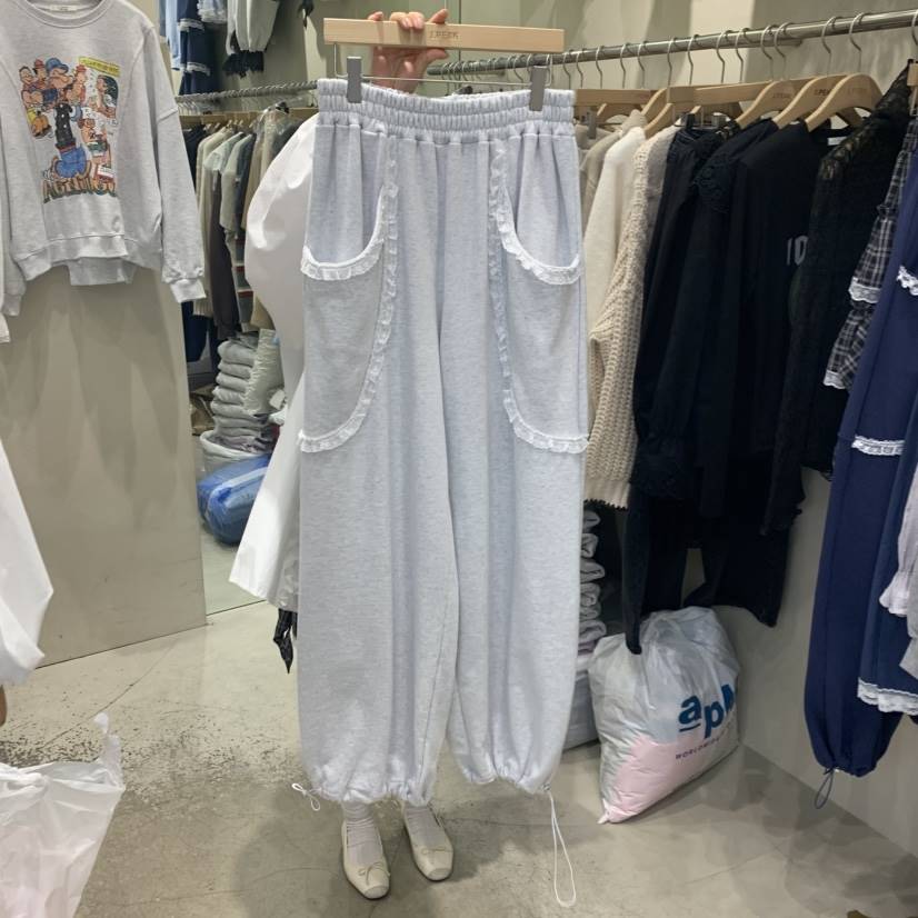 J PEAK/BY FLOW東大門代購女裝新品人氣時尚休閑褲口袋J PEAK休閑褲