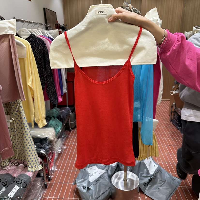 E/E/E韓國代購女裝新品推薦休閑人氣時尚熱賣職業吊帶背心E/E/E吊帶/背心