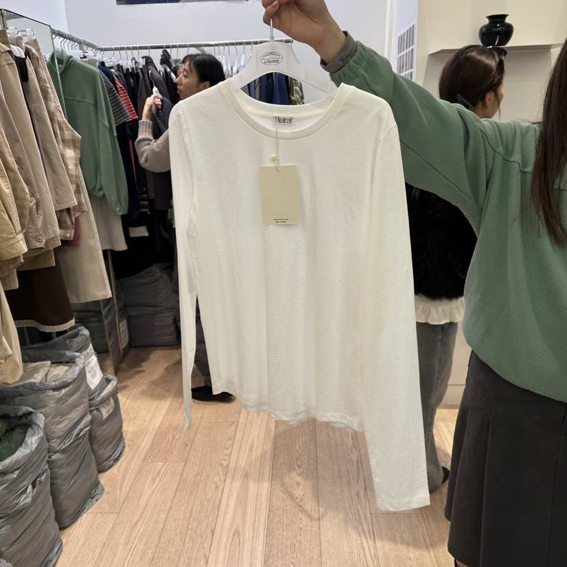 REIRAI韓國代購女士新品推薦熱賣26春夏休閑人氣時尚長袖T恤Reirai長袖T恤