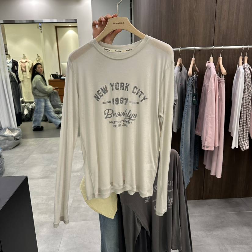URBANSTORY/REMAKING韓國直郵女士新款職業熱賣人氣長袖T恤Remaking/URBANSTORY長袖T恤