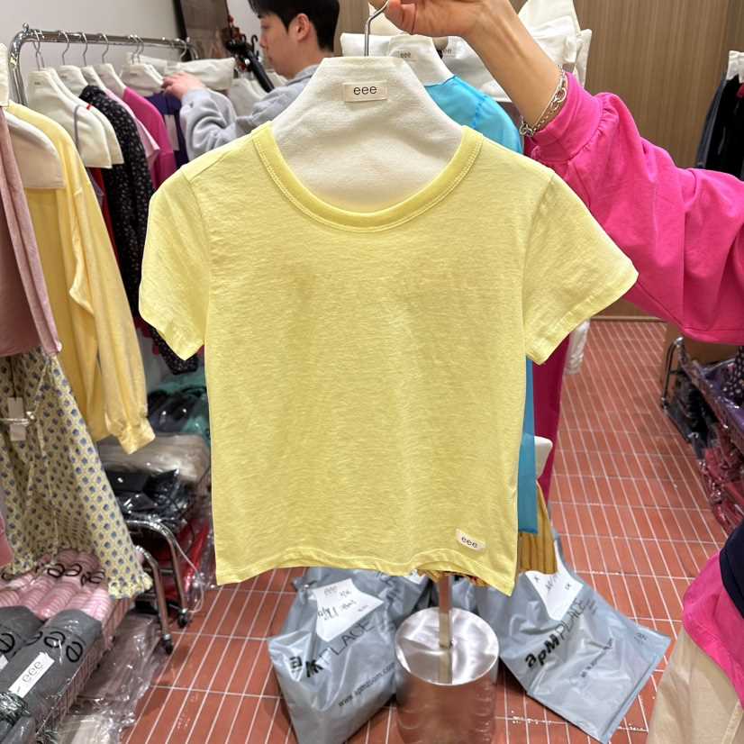 E/E/E東大門實拍女裝新品人氣熱賣休閑職業時尚推薦T恤E/E/ET恤