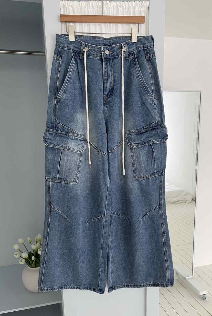 MINIQUEENS東大門實拍女裝新款推薦時尚休閑26春夏牛仔褲MINIQUEENS牛仔褲