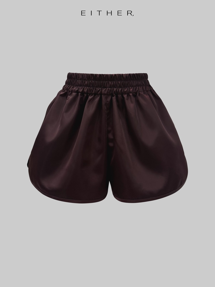 EITHER東大門代購女士新款職業真品熱賣休閑26春夏短褲緞面EITHER短褲