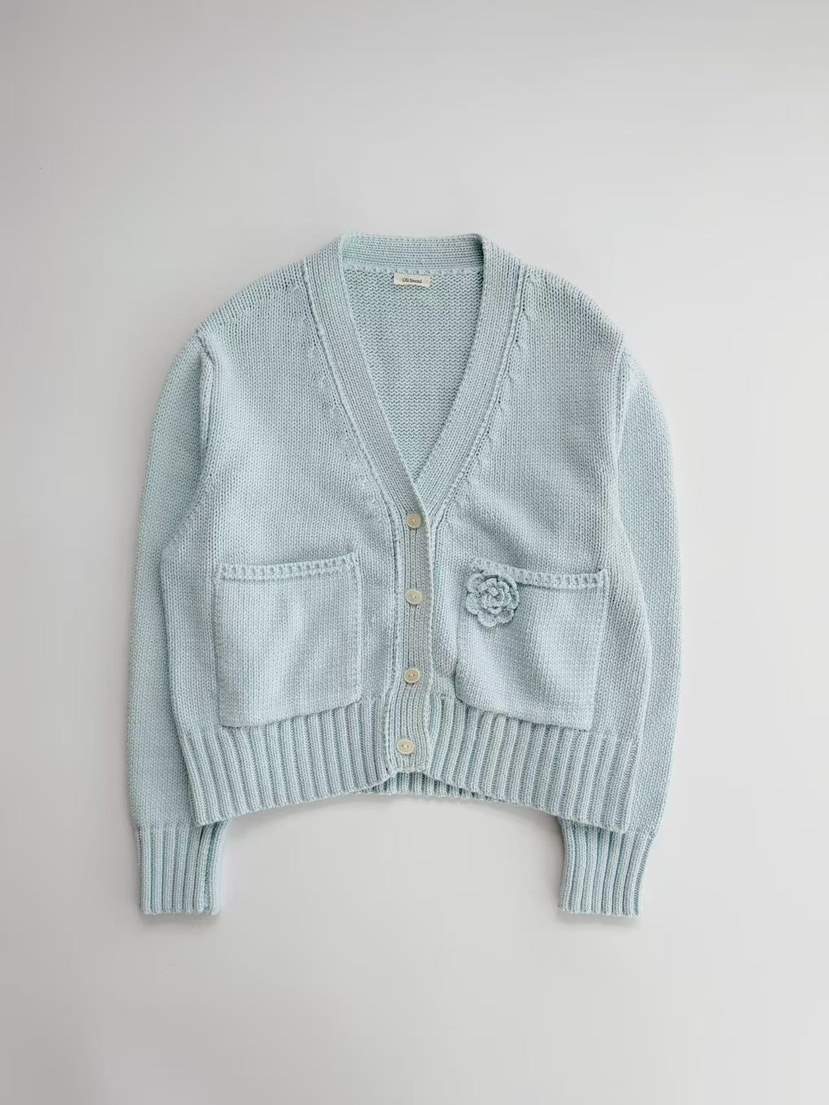 OLI SEOUL韓國代購女裝新品人氣熱賣職業推薦針織衫花朵OLI SEOUL針織衫